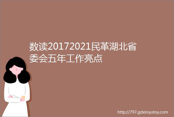 数读20172021民革湖北省委会五年工作亮点