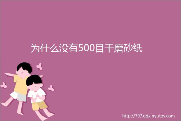 为什么没有500目干磨砂纸