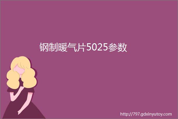 钢制暖气片5025参数