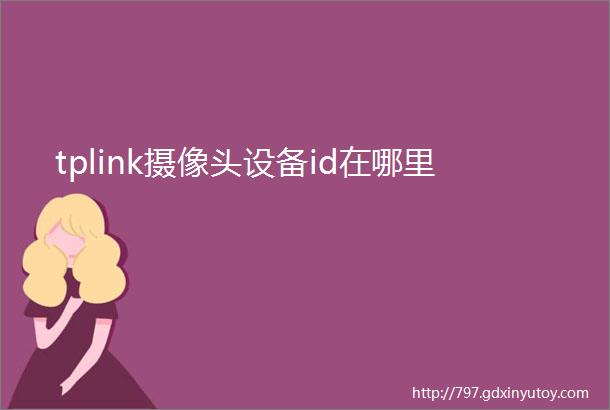 tplink摄像头设备id在哪里