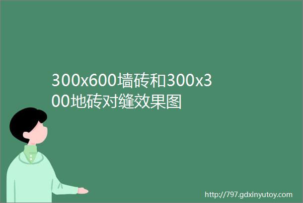 300x600墙砖和300x300地砖对缝效果图