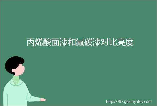 丙烯酸面漆和氟碳漆对比亮度