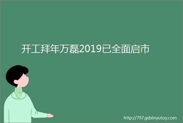 开工拜年万磊2019已全面启市