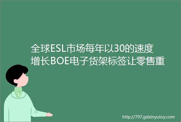 全球ESL市场每年以30的速度增长BOE电子货架标签让零售重焕生机