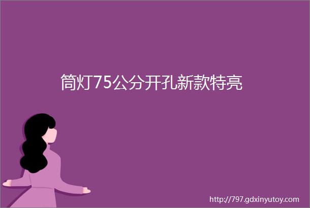 筒灯75公分开孔新款特亮