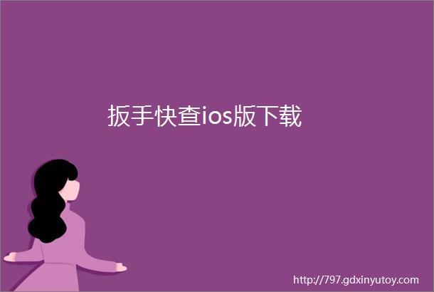 扳手快查ios版下载