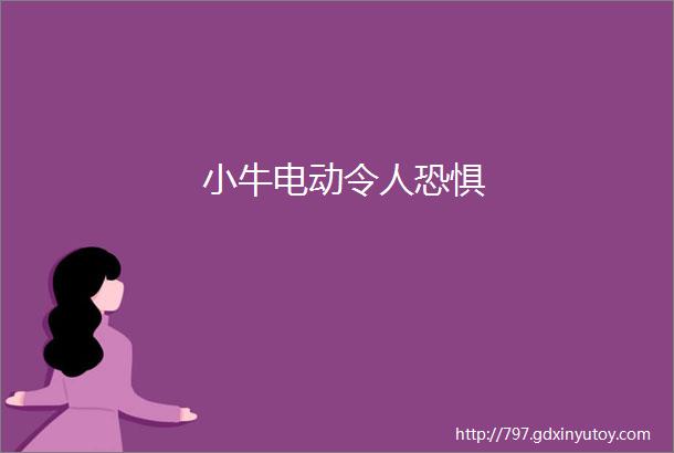 小牛电动令人恐惧