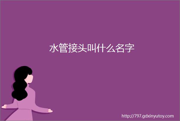 水管接头叫什么名字