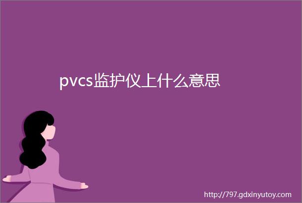 pvcs监护仪上什么意思