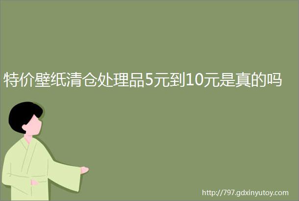 特价壁纸清仓处理品5元到10元是真的吗