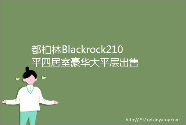 都柏林Blackrock210平四居室豪华大平层出售