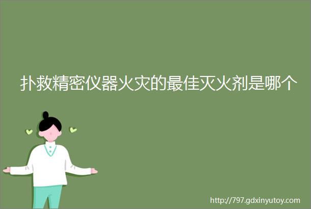 扑救精密仪器火灾的最佳灭火剂是哪个