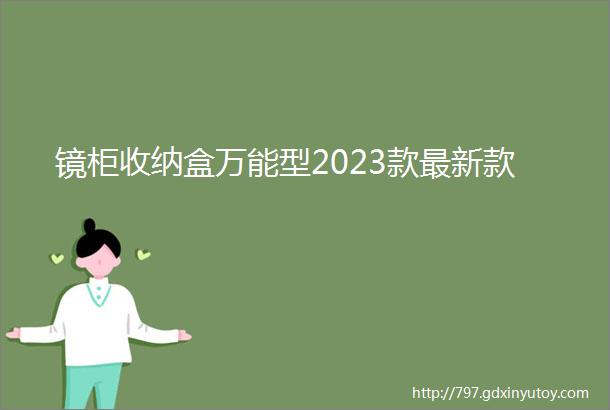 镜柜收纳盒万能型2023款最新款