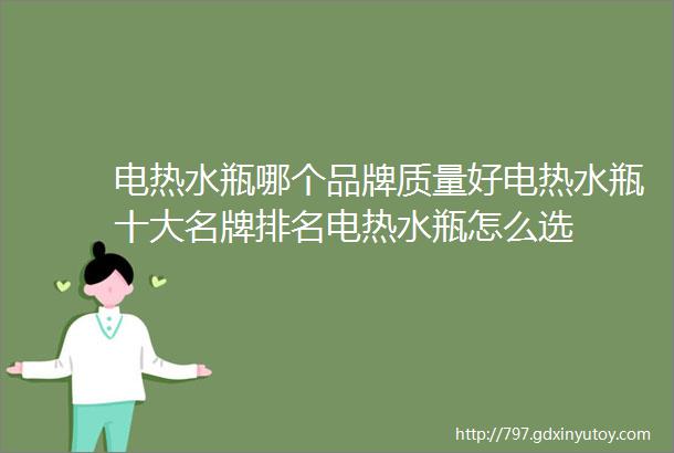 电热水瓶哪个品牌质量好电热水瓶十大名牌排名电热水瓶怎么选