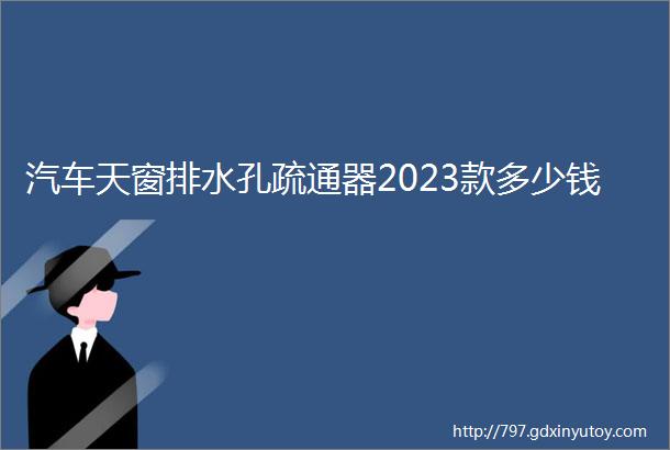 汽车天窗排水孔疏通器2023款多少钱