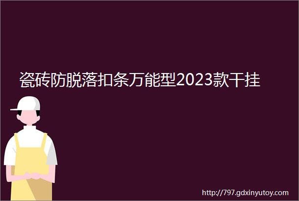 瓷砖防脱落扣条万能型2023款干挂