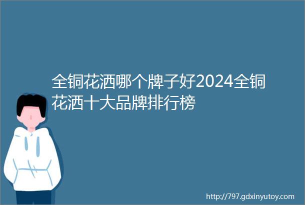 全铜花洒哪个牌子好2024全铜花洒十大品牌排行榜