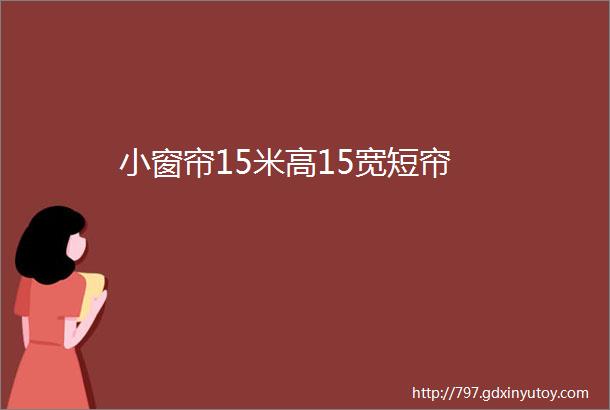 小窗帘15米高15宽短帘