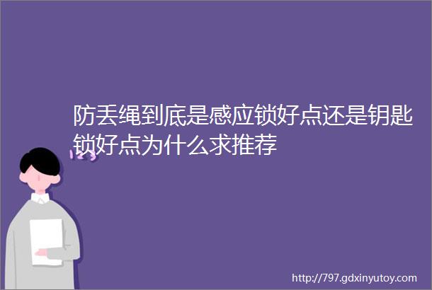 防丢绳到底是感应锁好点还是钥匙锁好点为什么求推荐