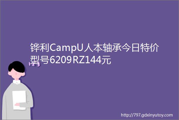 铧利CampU人本轴承今日特价型号6209RZ144元